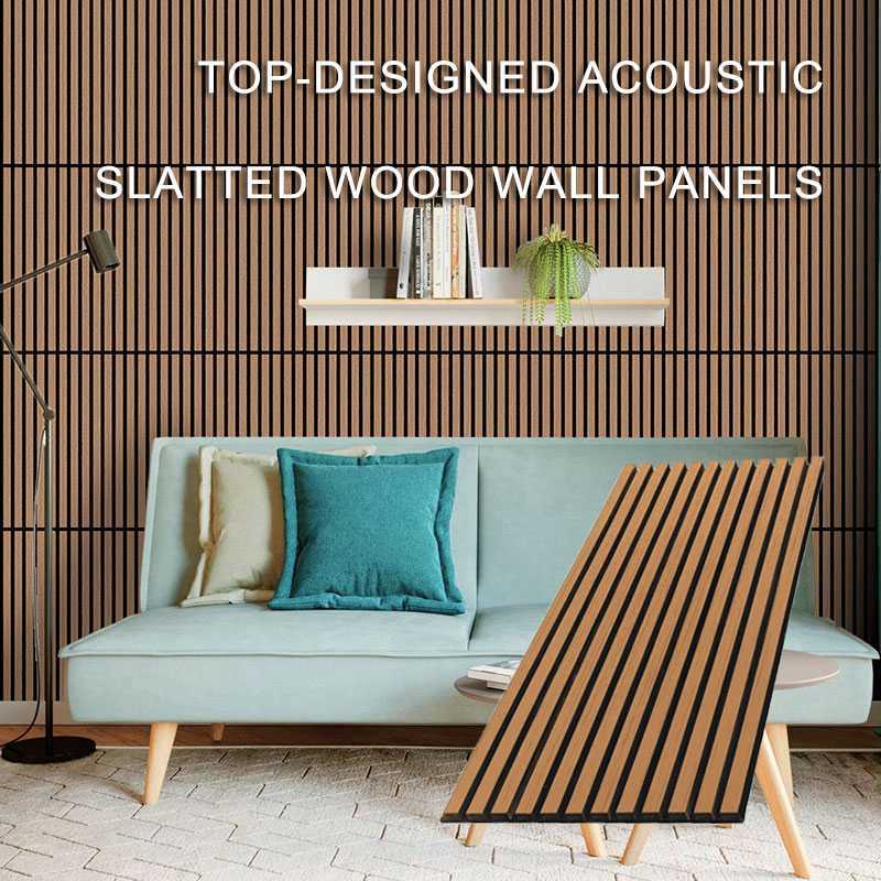 Top-Designed Acoustic Slatted Wood Wall Panels-1