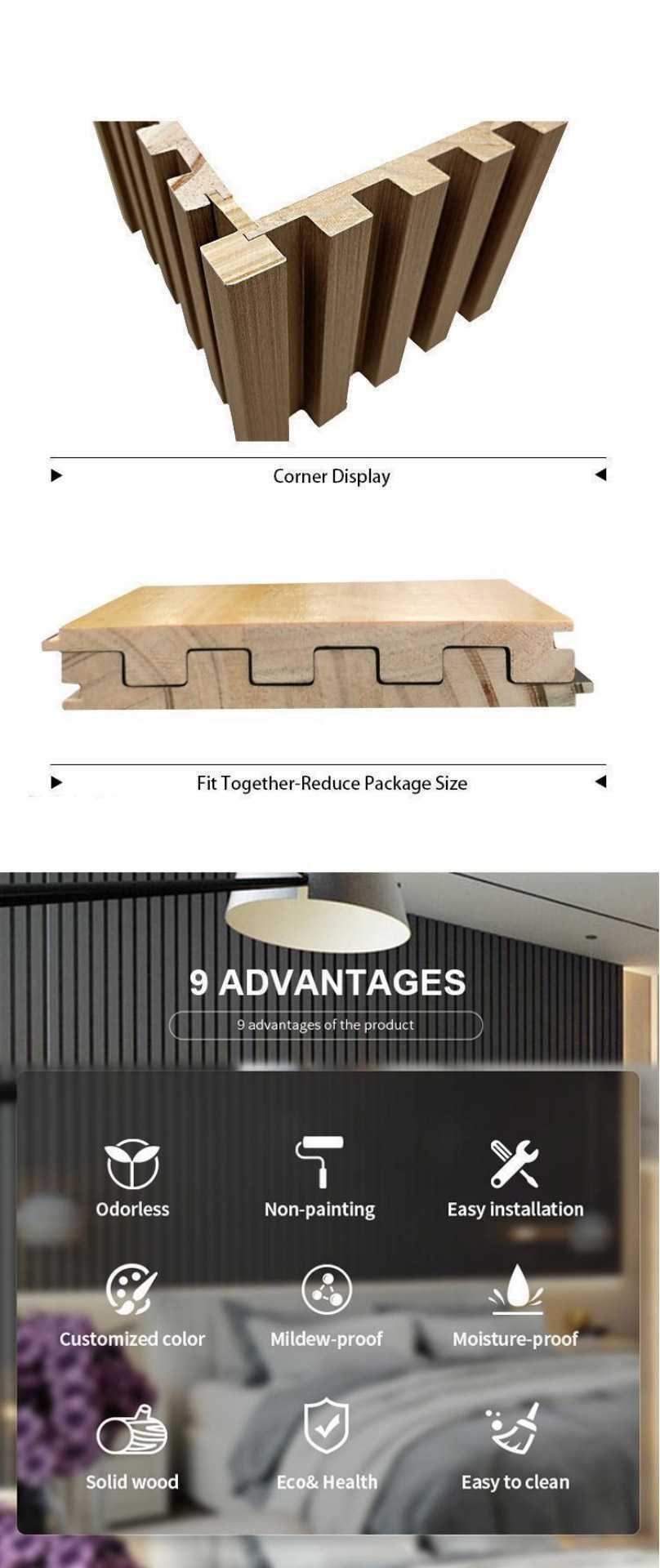 Grating Solid Wooden Fluted Panel-1