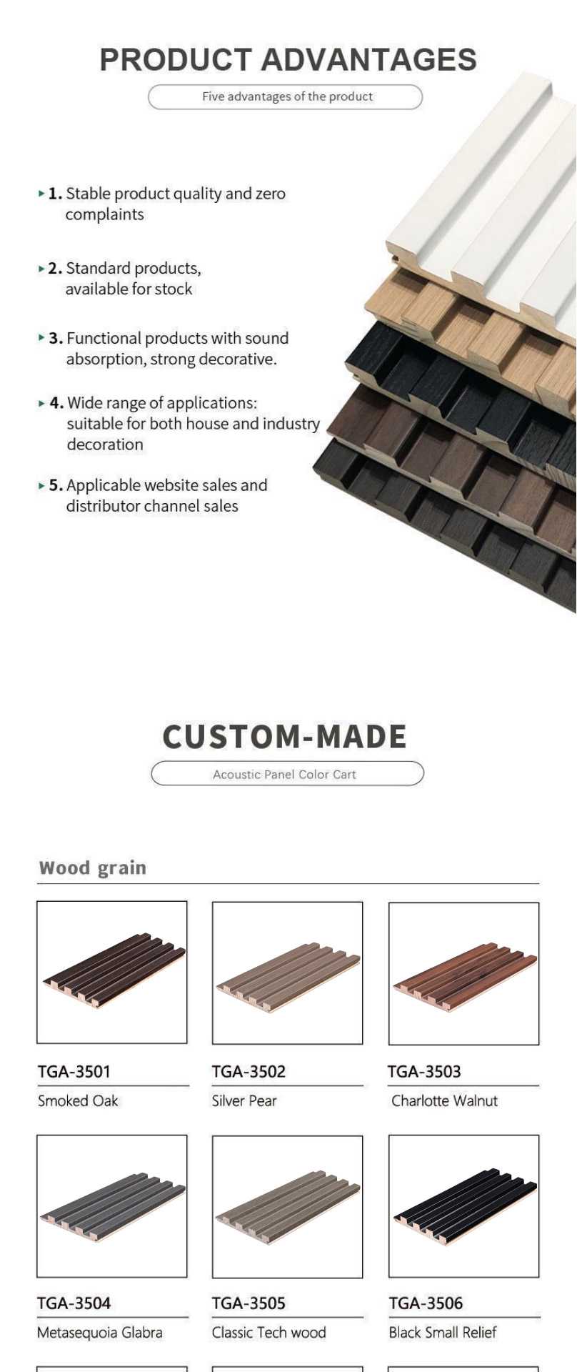 Grating Solid Wooden Fluted Panel-1
