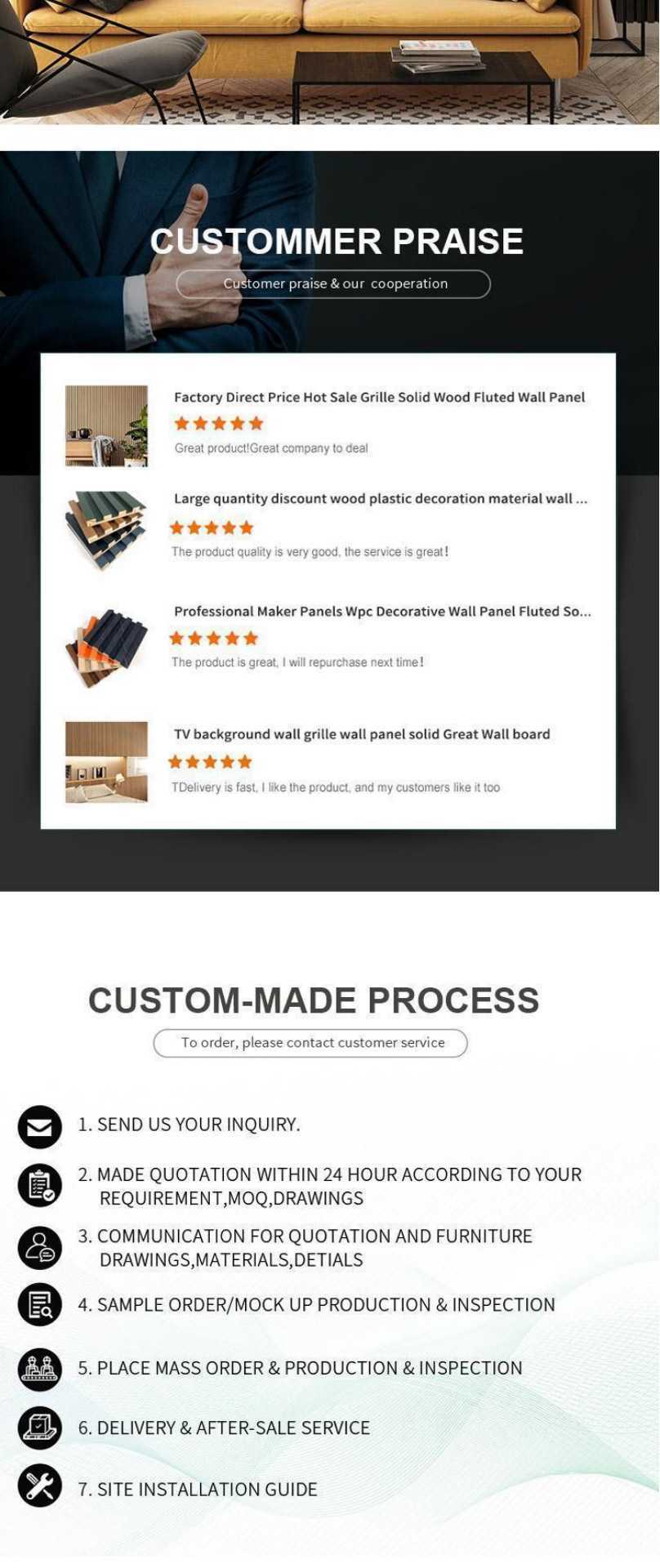 Grating Solid Wooden Fluted Panel-1
