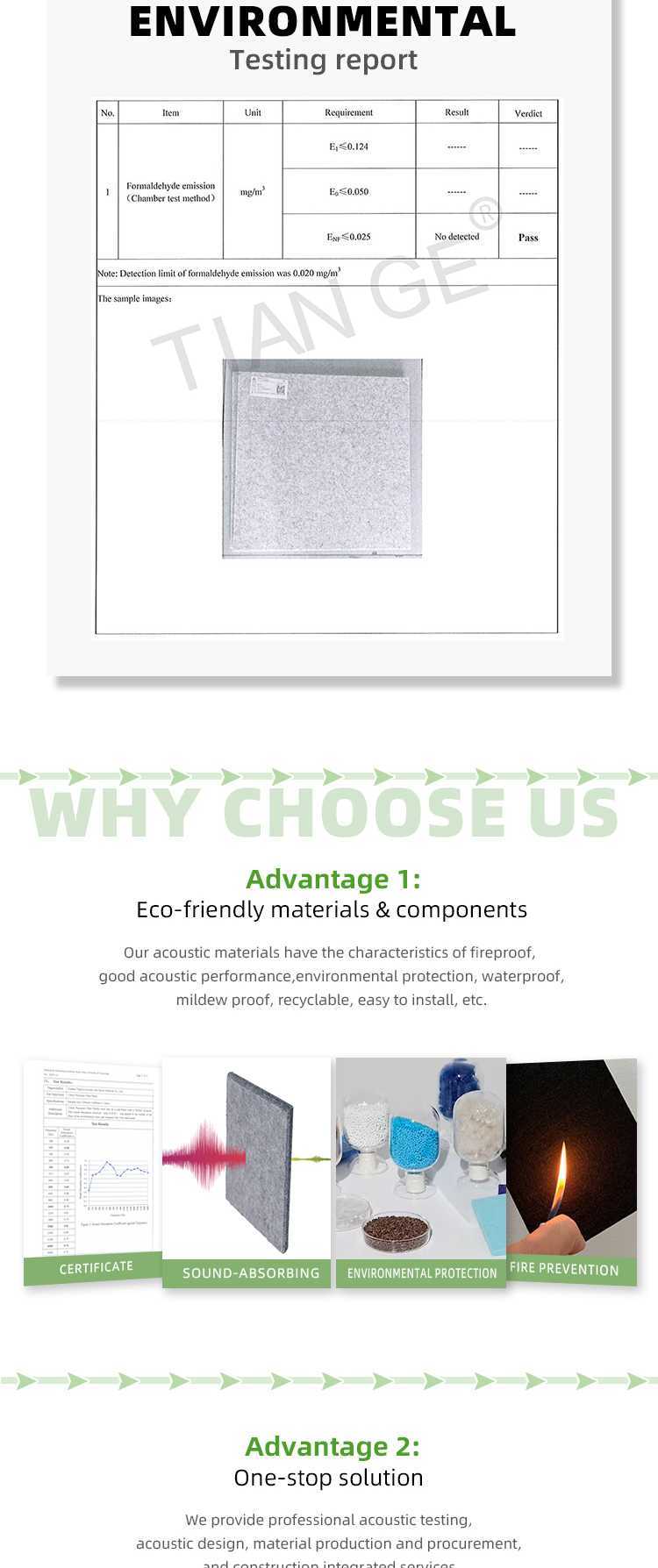 High Density Polyester Acoustic Panels For Wall-1