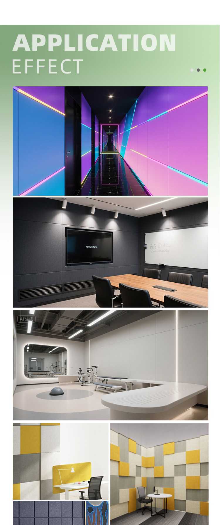 High Density Polyester Acoustic Panels For Wall-1