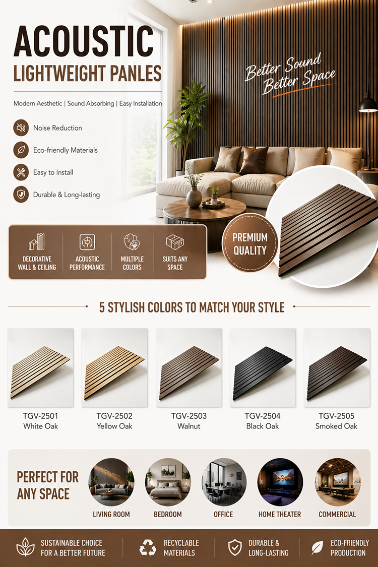 Lightweight Thermal Insulation Slatted Acoustic Panel-1